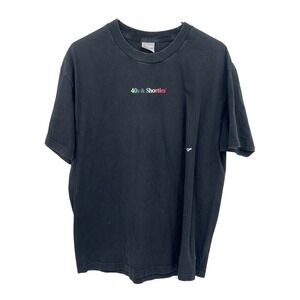 40s & Shorties Rainbow Embroidered Logo T-Shirt Large Black Streetwear Skater